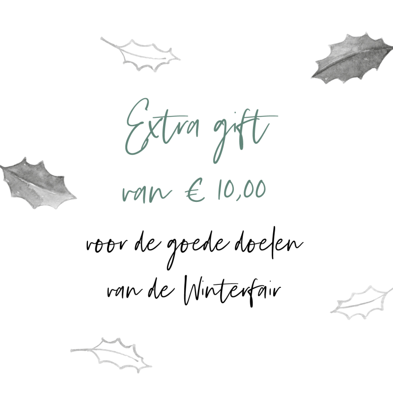 Extra gift van 10 euro voor de goede doelen van de Winterfair
